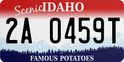ID license plate 2A0459T