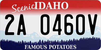 ID license plate 2A0460V