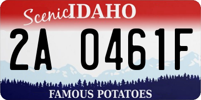 ID license plate 2A0461F