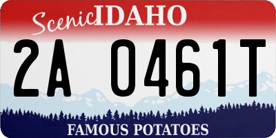 ID license plate 2A0461T