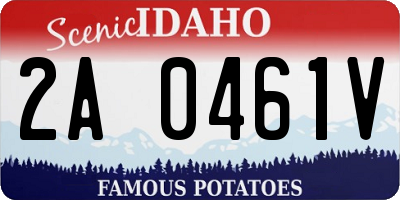 ID license plate 2A0461V