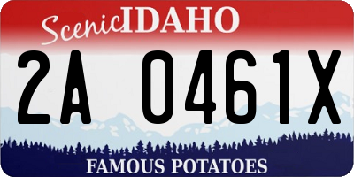 ID license plate 2A0461X
