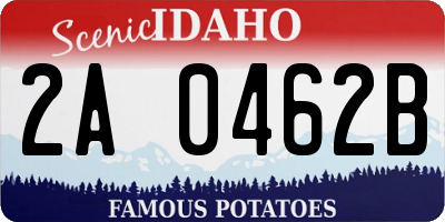 ID license plate 2A0462B