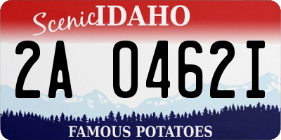ID license plate 2A0462I