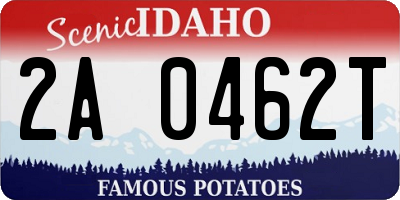 ID license plate 2A0462T