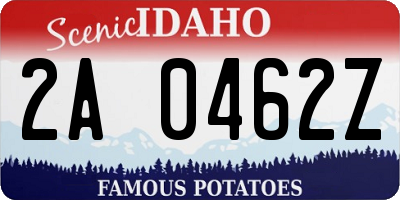 ID license plate 2A0462Z