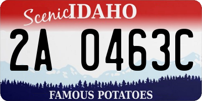 ID license plate 2A0463C