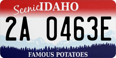 ID license plate 2A0463E