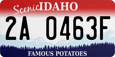 ID license plate 2A0463F