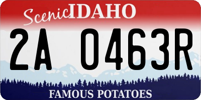ID license plate 2A0463R