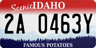 ID license plate 2A0463Y