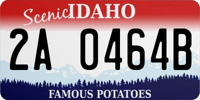 ID license plate 2A0464B
