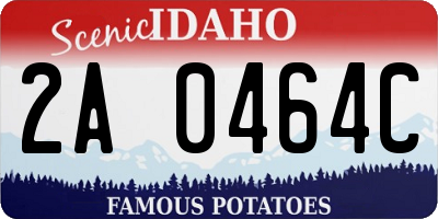 ID license plate 2A0464C