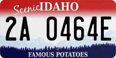ID license plate 2A0464E