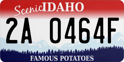 ID license plate 2A0464F