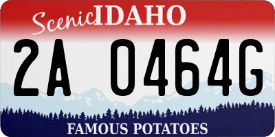ID license plate 2A0464G