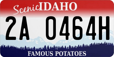 ID license plate 2A0464H
