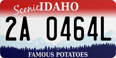 ID license plate 2A0464L