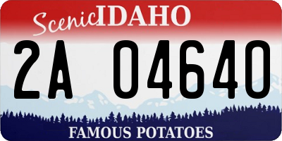 ID license plate 2A0464O