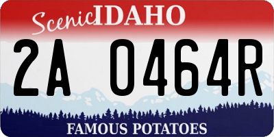 ID license plate 2A0464R
