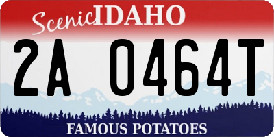 ID license plate 2A0464T