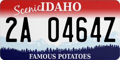ID license plate 2A0464Z