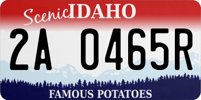 ID license plate 2A0465R