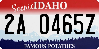 ID license plate 2A0465Z