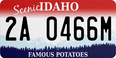 ID license plate 2A0466M