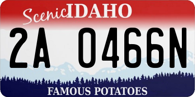 ID license plate 2A0466N