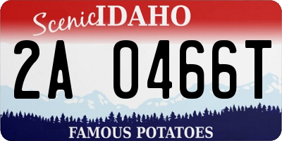 ID license plate 2A0466T