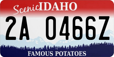 ID license plate 2A0466Z