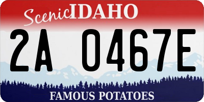 ID license plate 2A0467E