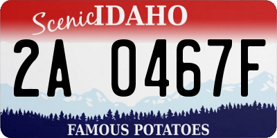 ID license plate 2A0467F