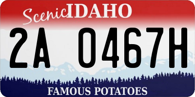 ID license plate 2A0467H