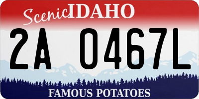 ID license plate 2A0467L