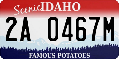 ID license plate 2A0467M