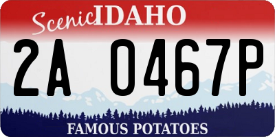 ID license plate 2A0467P