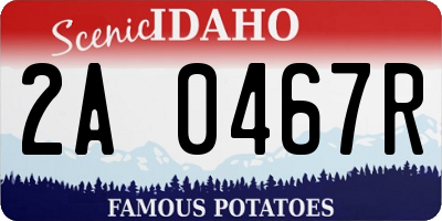 ID license plate 2A0467R