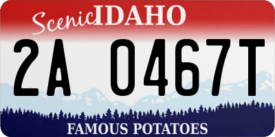 ID license plate 2A0467T