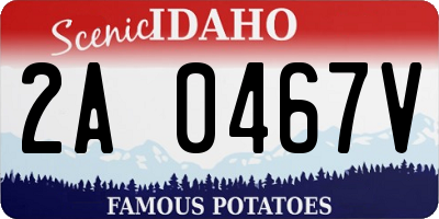 ID license plate 2A0467V