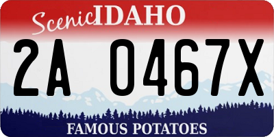 ID license plate 2A0467X