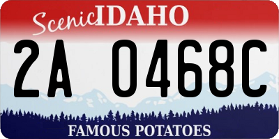 ID license plate 2A0468C