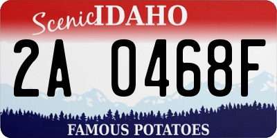 ID license plate 2A0468F