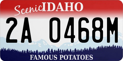 ID license plate 2A0468M