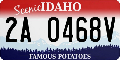 ID license plate 2A0468V