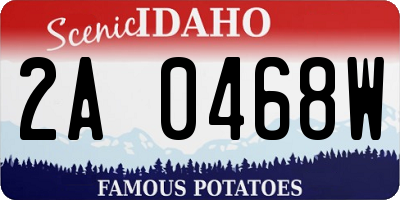 ID license plate 2A0468W