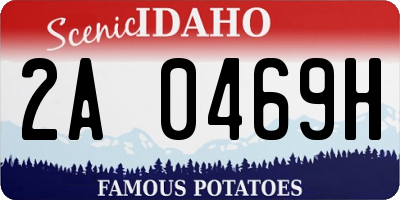 ID license plate 2A0469H
