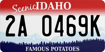 ID license plate 2A0469K