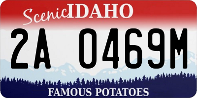 ID license plate 2A0469M